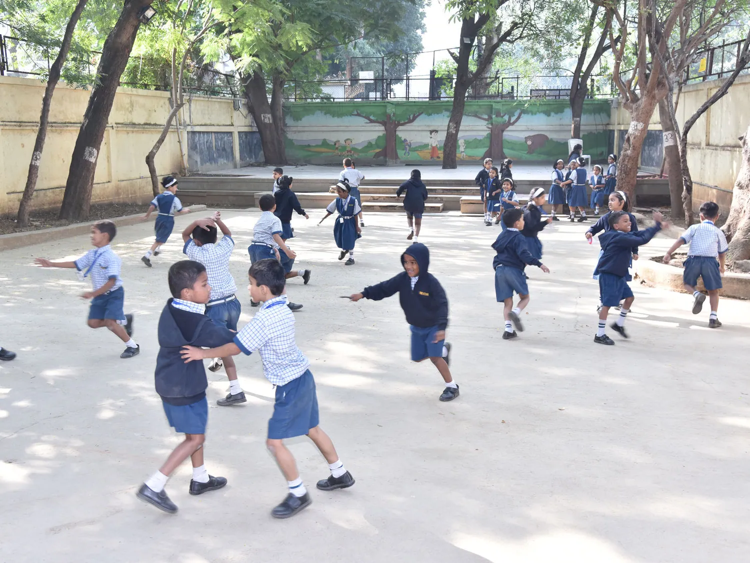 Children at play on the grounds